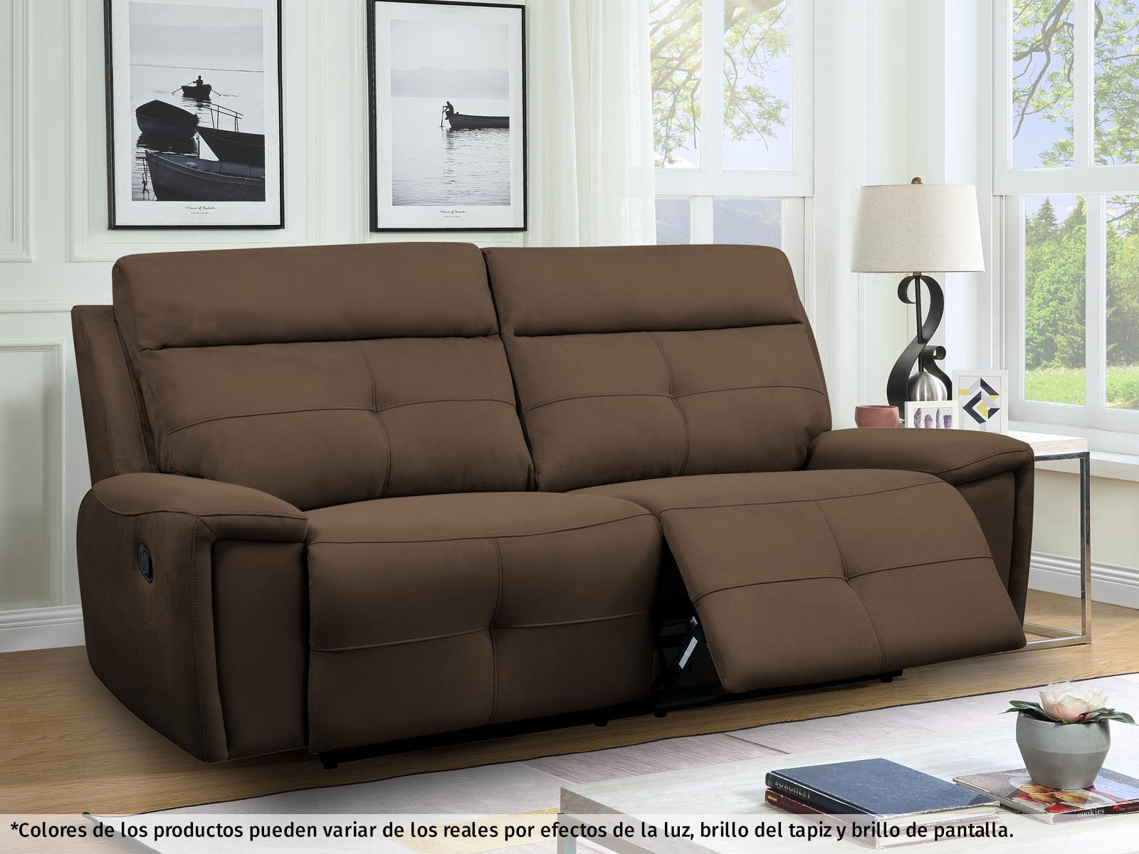 Loveseat Itali Recliner #Color_SaddleBrown"7815"
