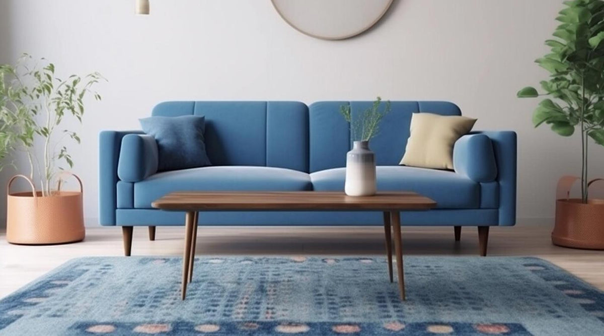 ¿Cómo combinar una alfombra azul en tu hogar? - Colineal