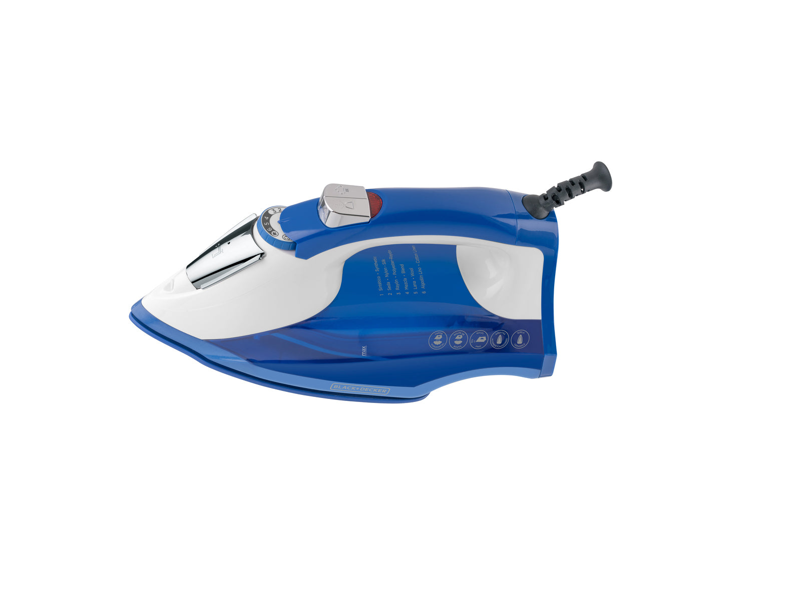 Plancha de Ropa Blanco Azul 1200w Black Decker