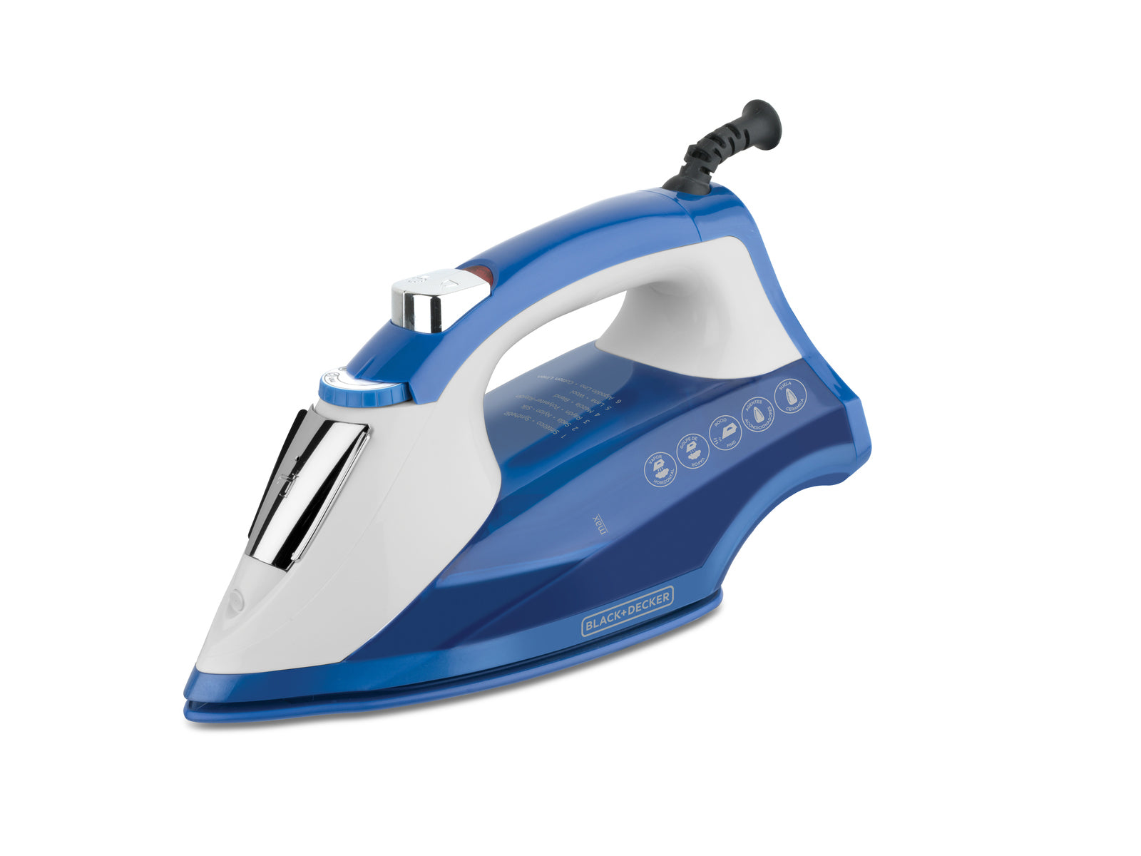 Plancha de Ropa Blanco Azul 1200w Black Decker