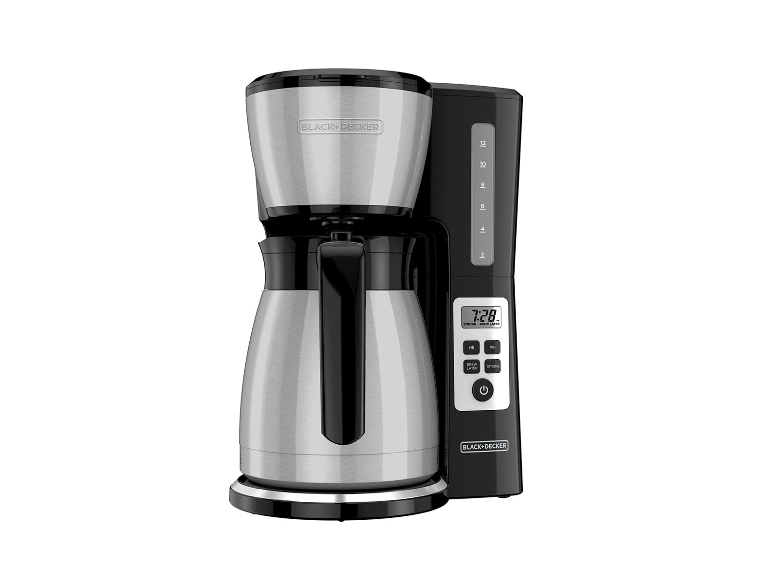 Cafetera Acero 12 Tazas Programable Black & Decker