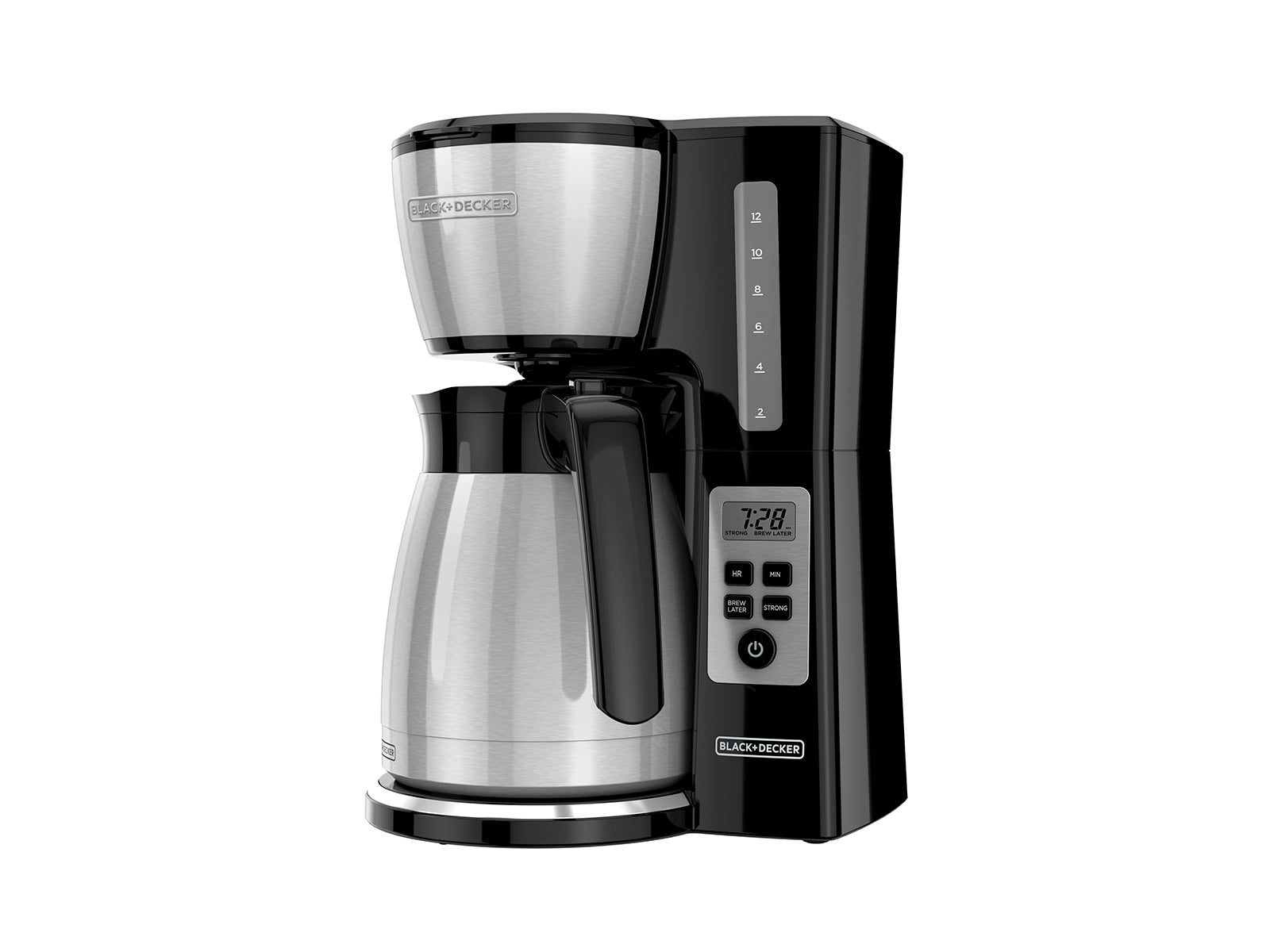 Cafetera Acero 12 Tazas Programable Black & Decker