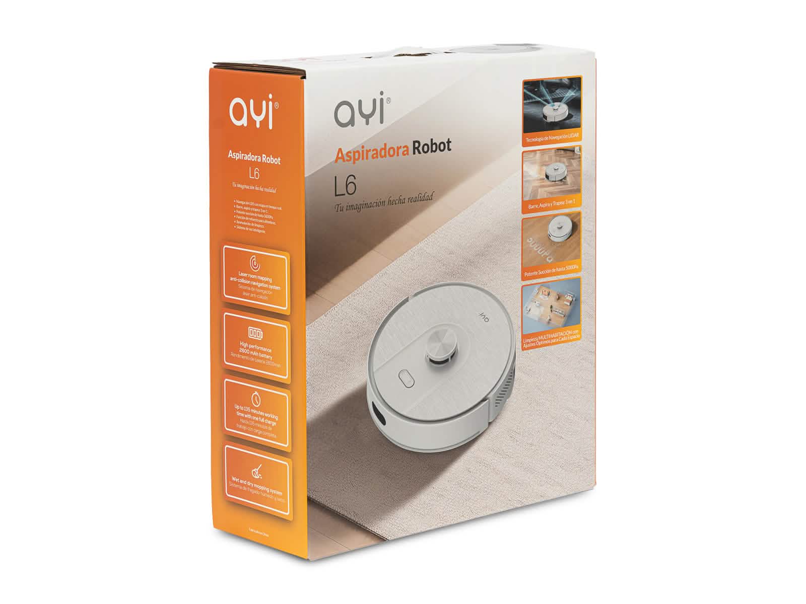 Aspirador y Trapeador Robot 2 en 1