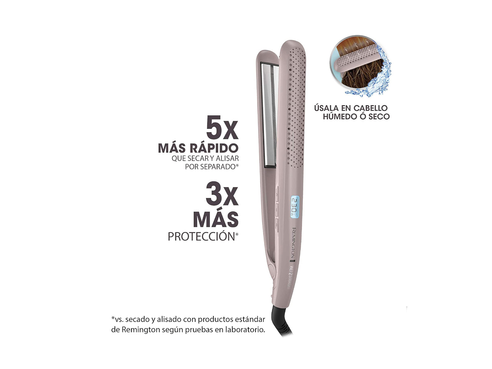 Plancha de Cabello Wetstraight Ceramica Remington