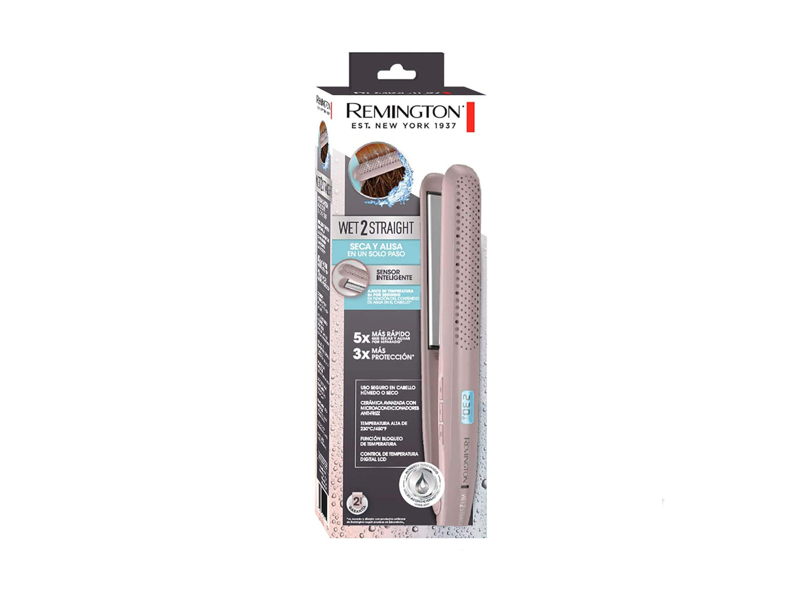 Plancha de Cabello Wetstraight Ceramica Remington