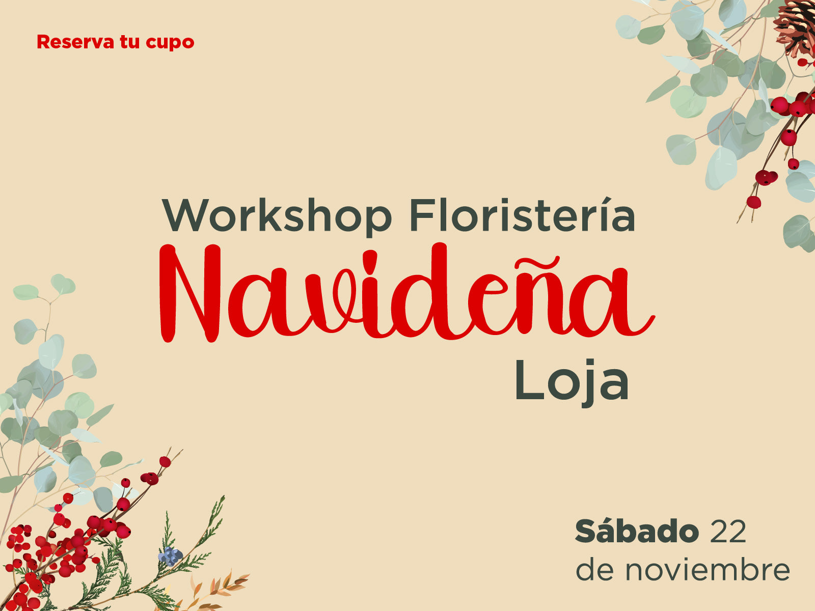 Workshop de Floristería Navideña – Loja
