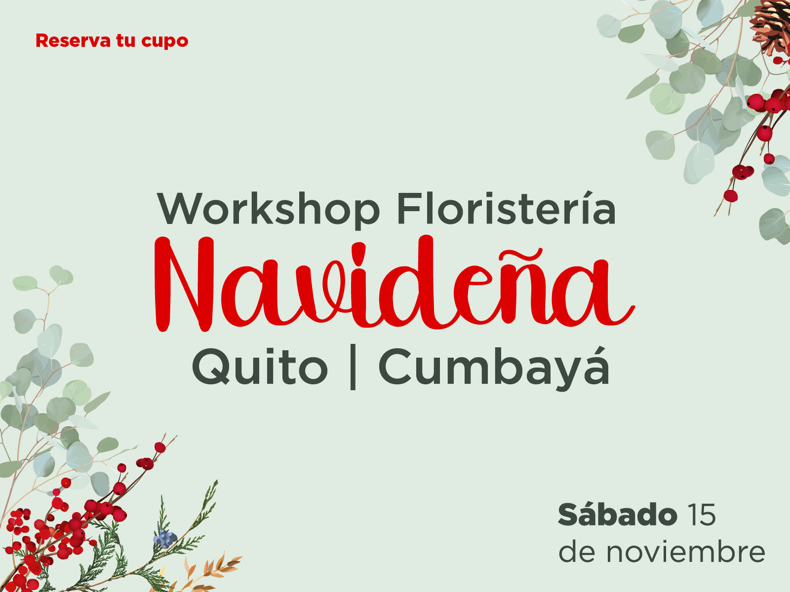 Workshop de Floristería Navideña– Quito