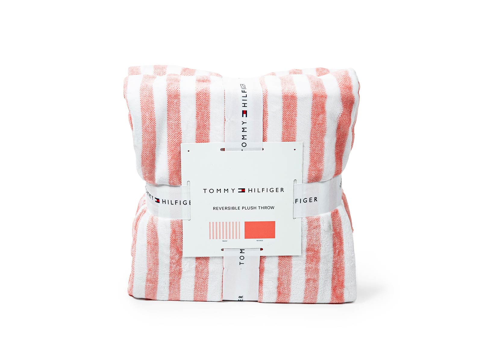 Manta Tommy Hilfiger #Color_Lineas Corales Blancas