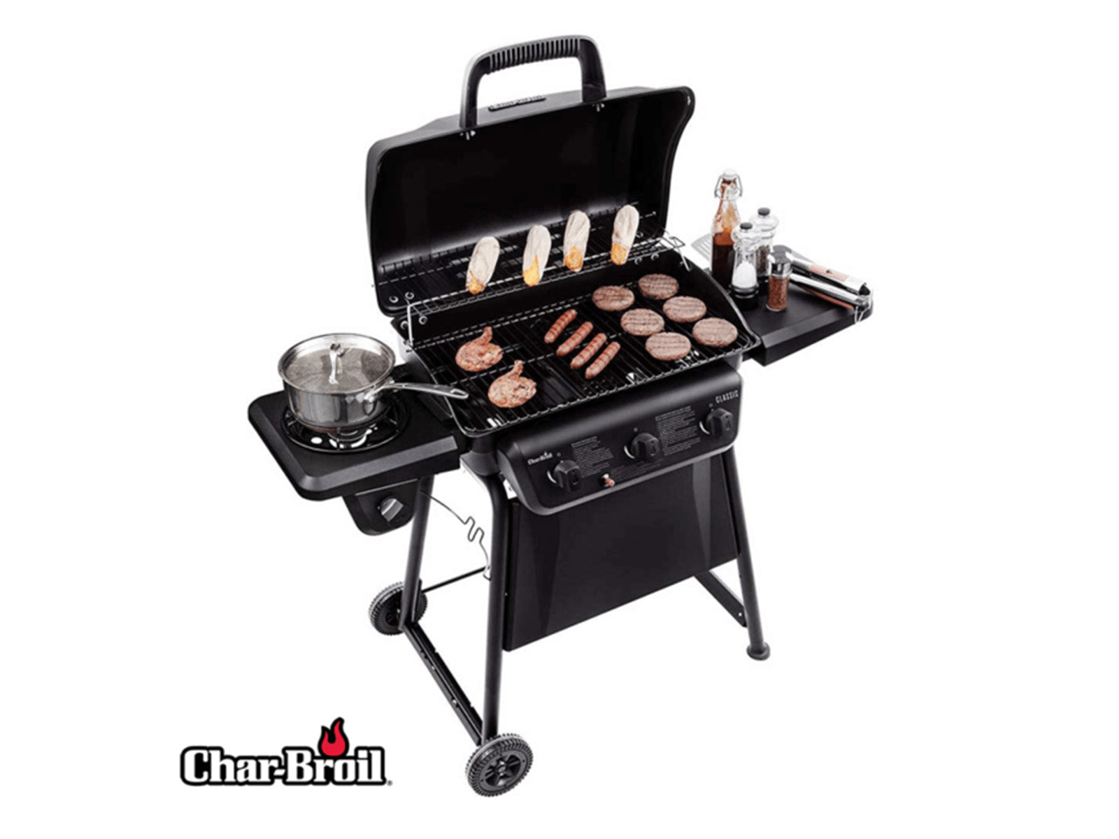 Parrilla a Gas 3 Quemadores + 1 Hornilla Char-Broil