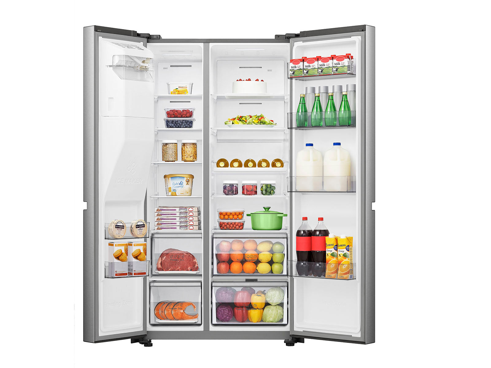 Refrigeradora Side By Side Cromo RI-790 Indurama