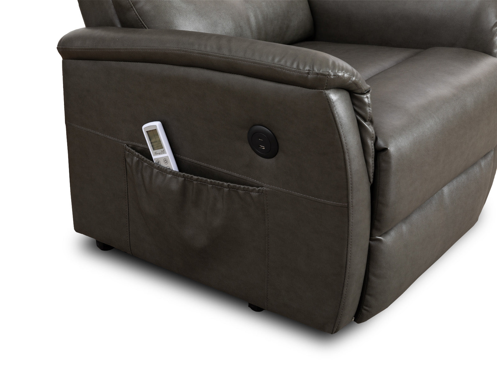 Recliner Marcus Power Lift Massage #Color_SaddleBrown"7956"