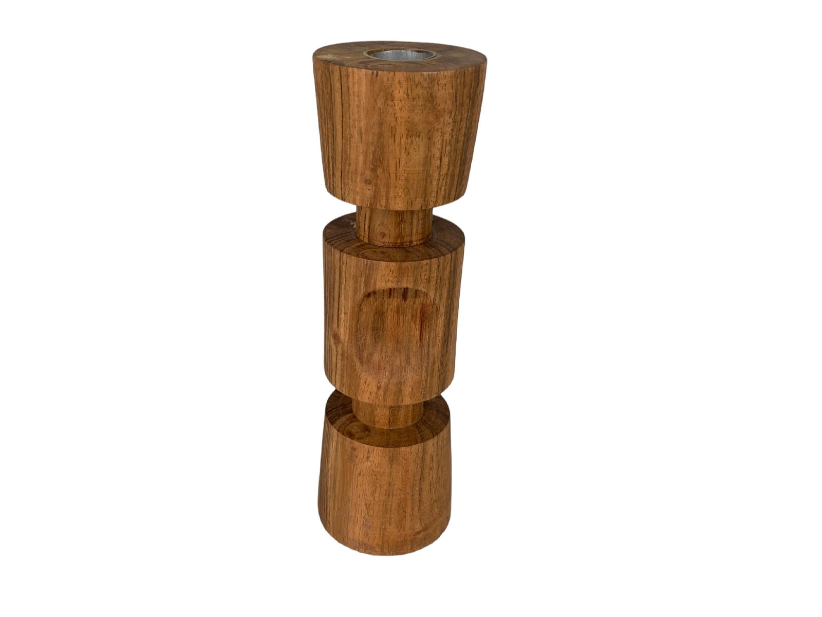 Candelabro Madera 20Cm Cafe