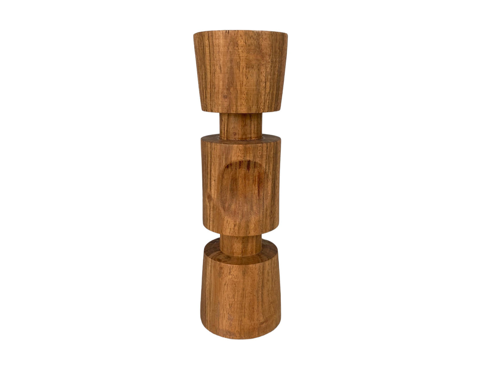 Candelabro Madera 20Cm Cafe