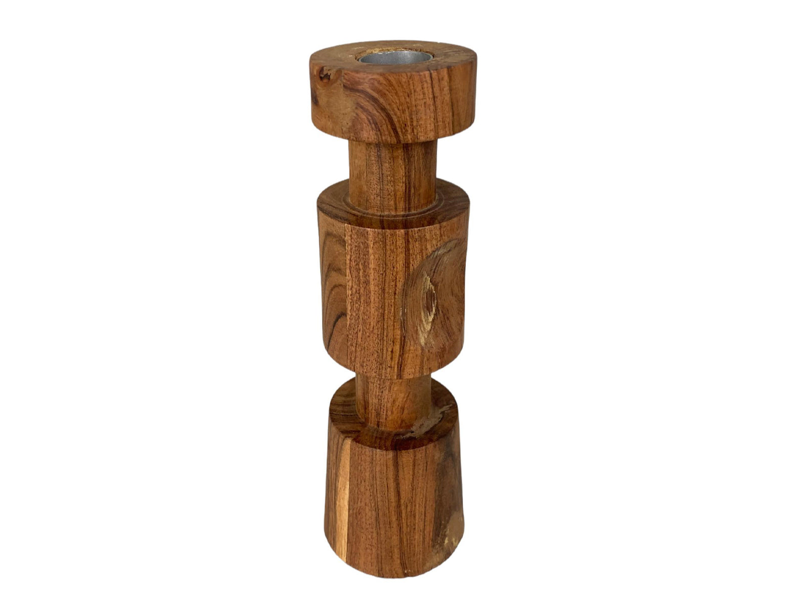 Candelabro Madera 20Cm Cafe