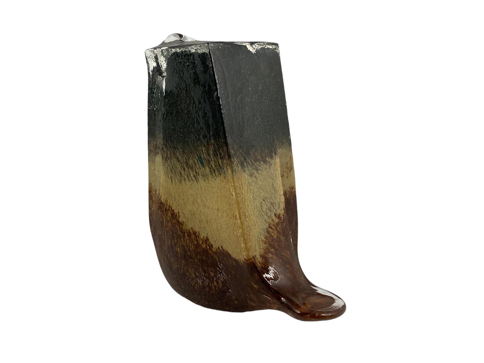 Figura Pajaro Vidrio 18Cm Café