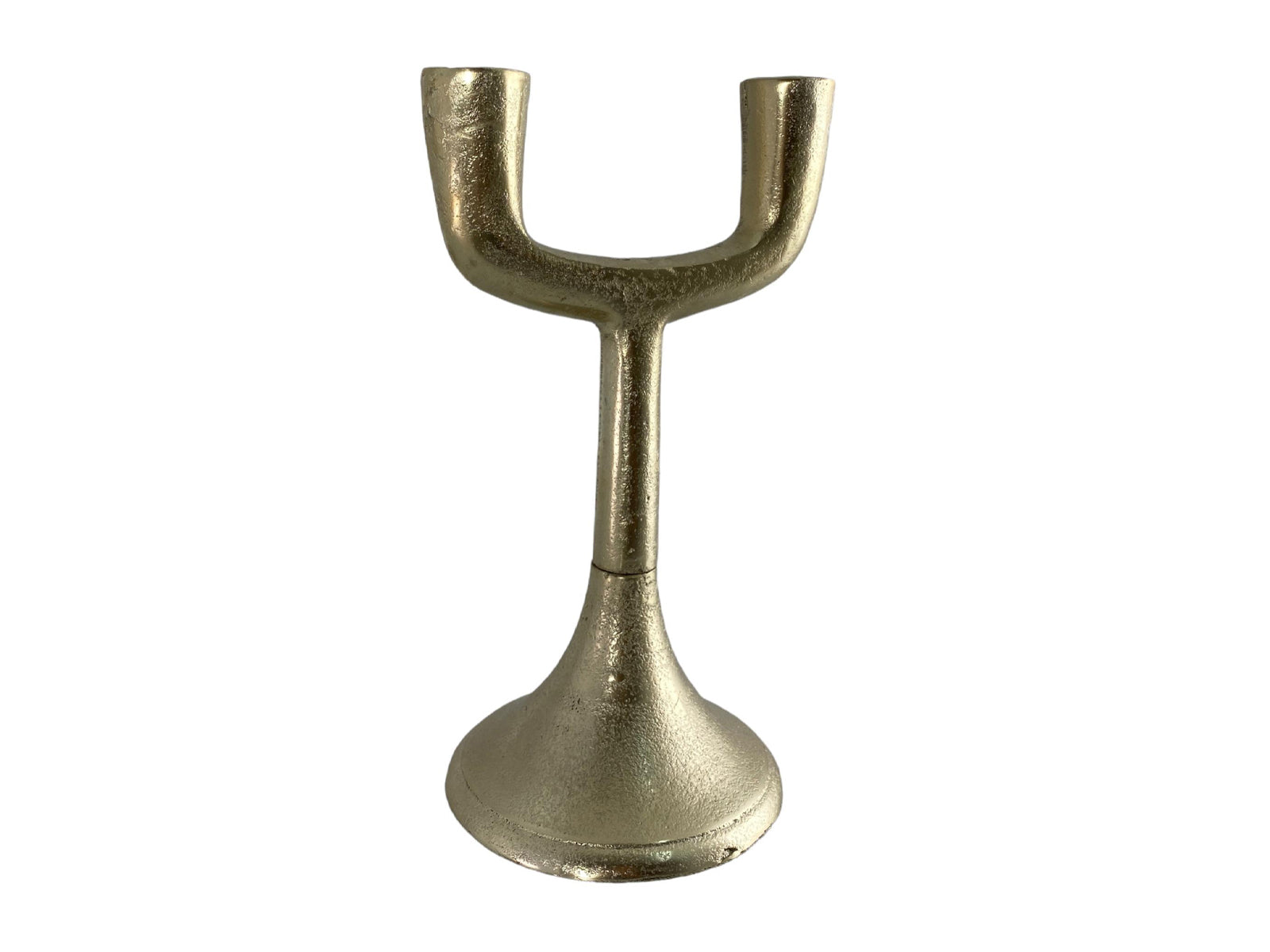 Candelabro Aluminio Dorado 26cm