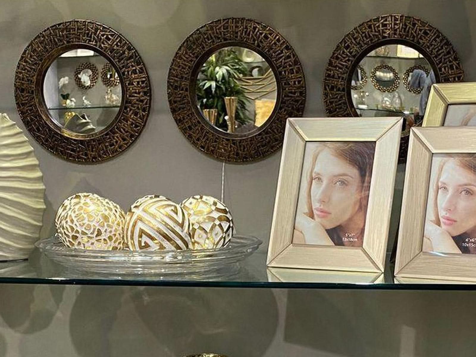 Set X 3 Espejos 78,2X27,5 Cm Prestige Dorado