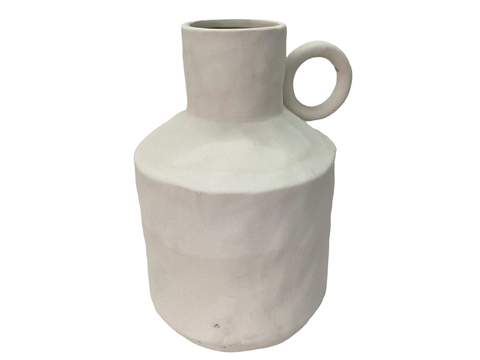 Florero Ceramica 38cm Blanco
