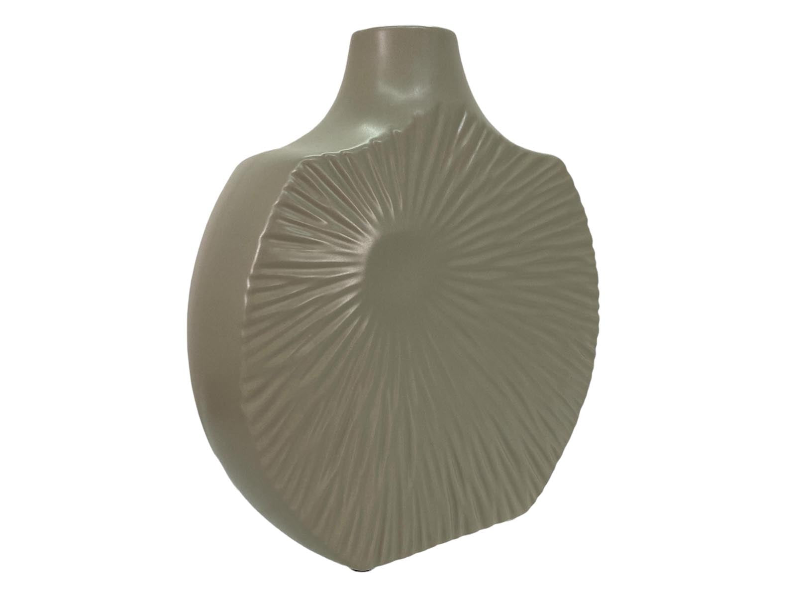 Florero Ceramica 26Cm Gris