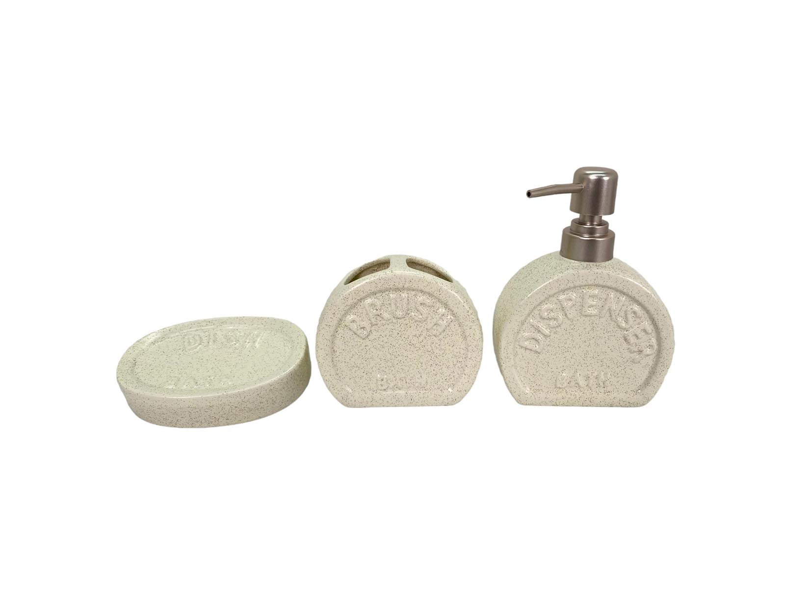 Set X 3 Accesorios Baño Blanco