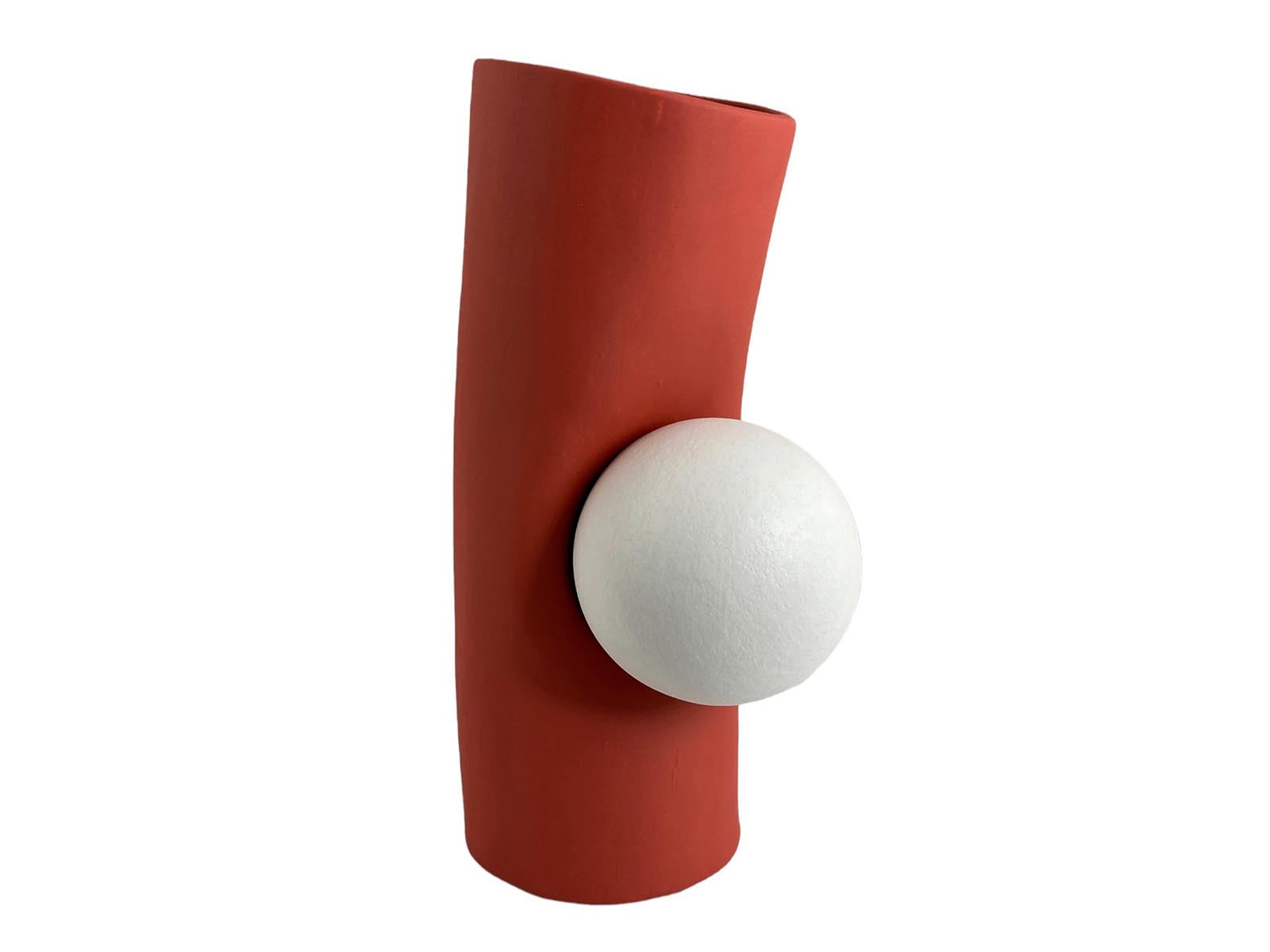 Florero Ceramica 34Cm Rojo
