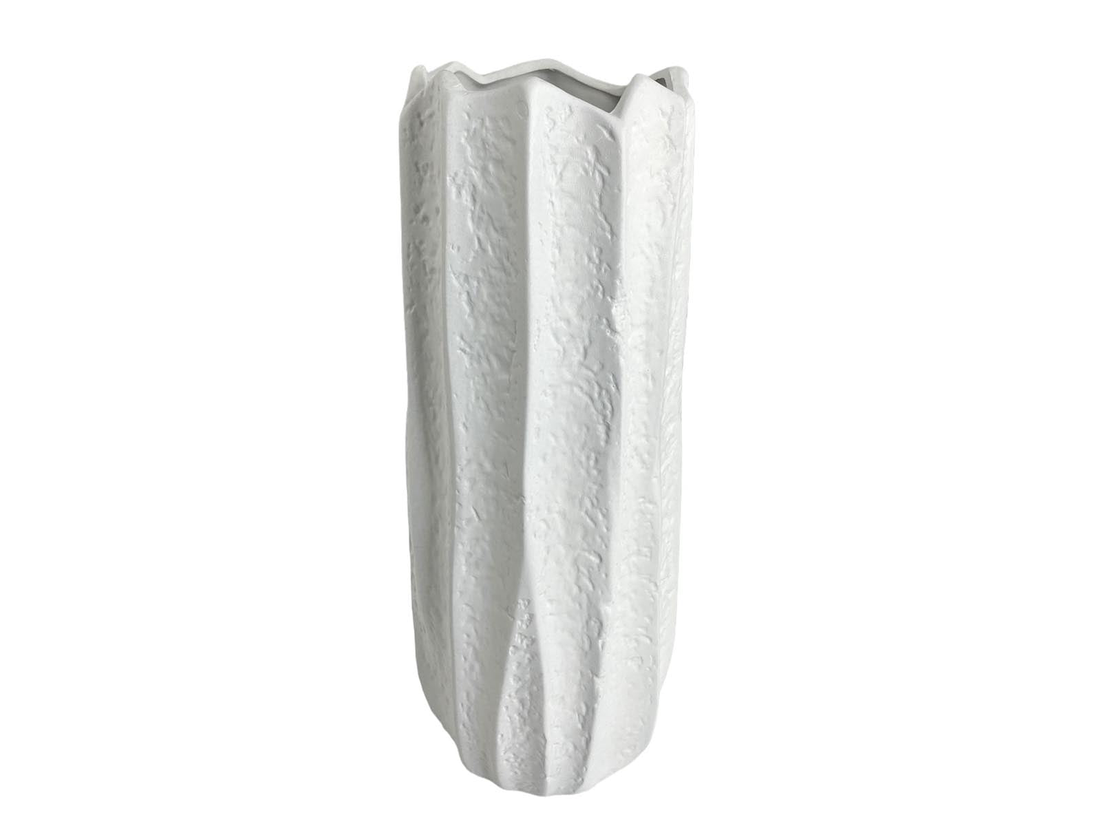 Florero Ceramica 40Cm Blanco