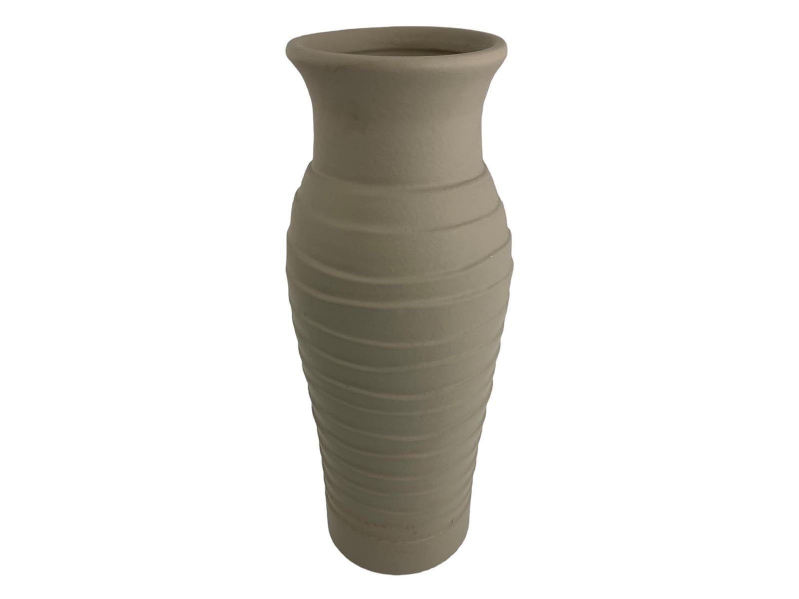 Florero Ceramica 35Cm Gris