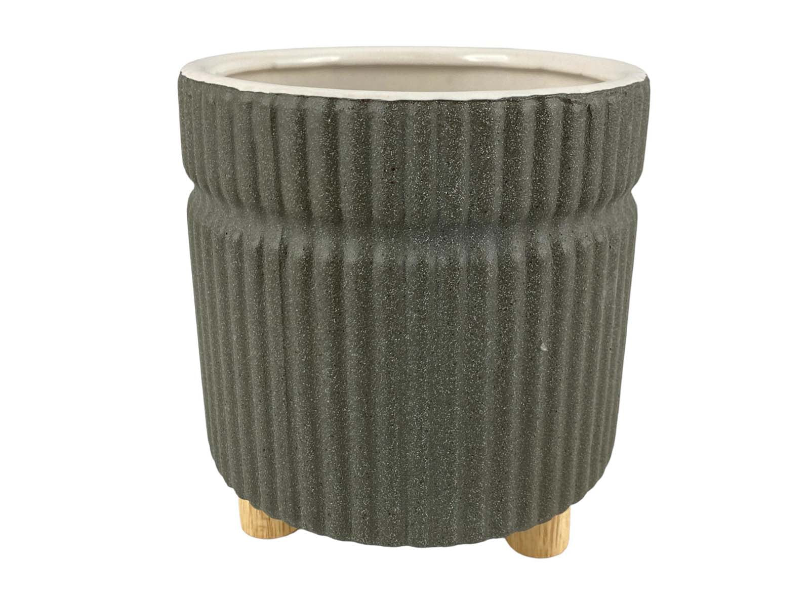 Maceta Ceramica 15cm Gris