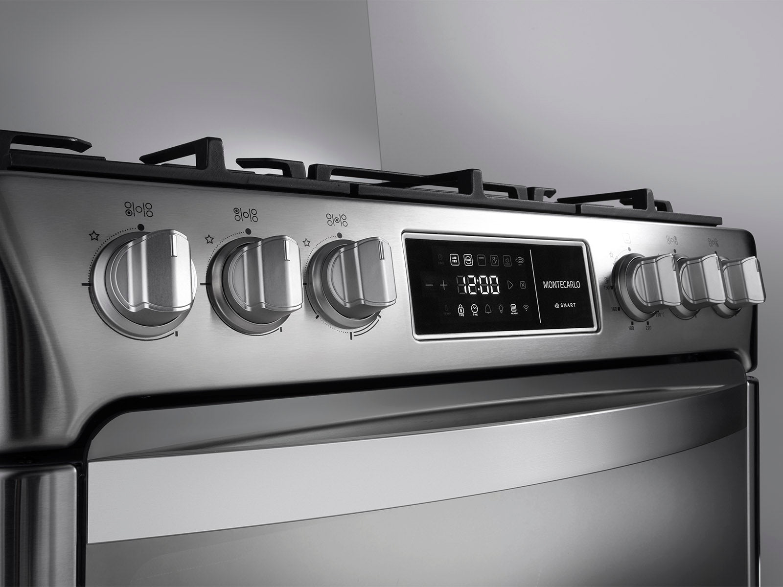 Cocina A Gas Smart Montecarlo Zafiro 5 Quemadores Croma 30" Indurama