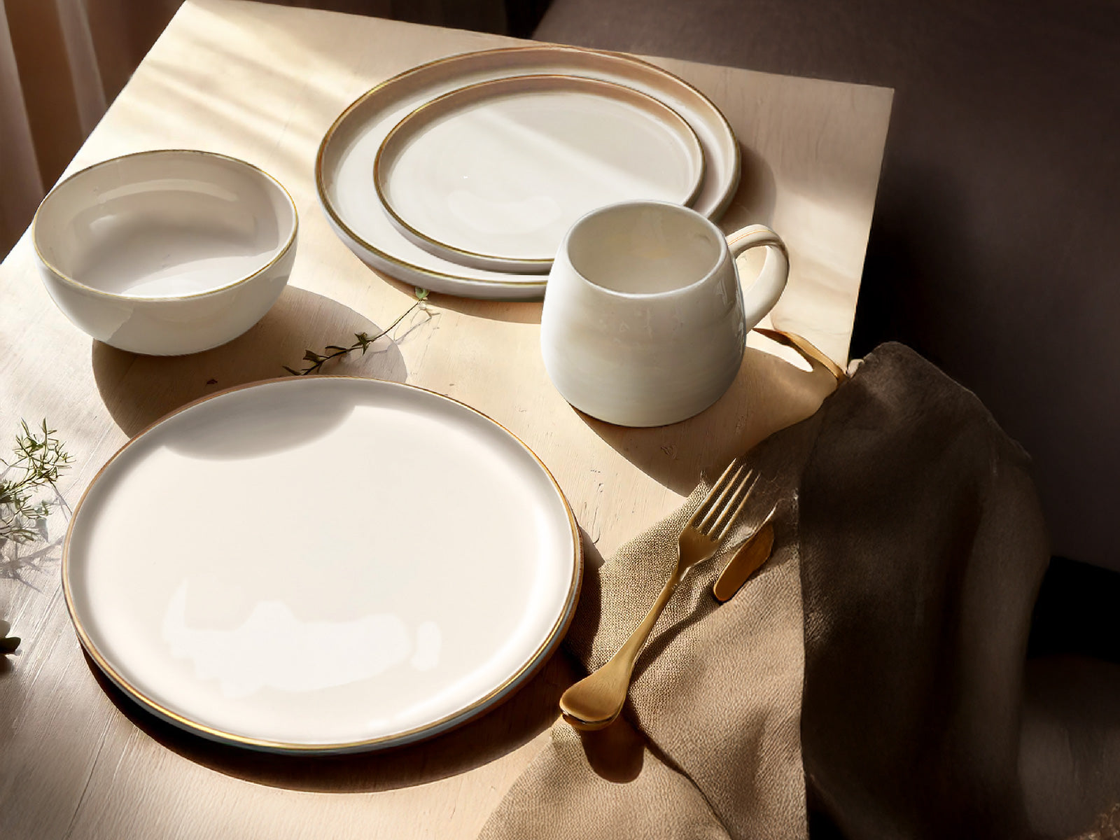 Vajilla Amalfi Blanco 4 Puestos Artesa