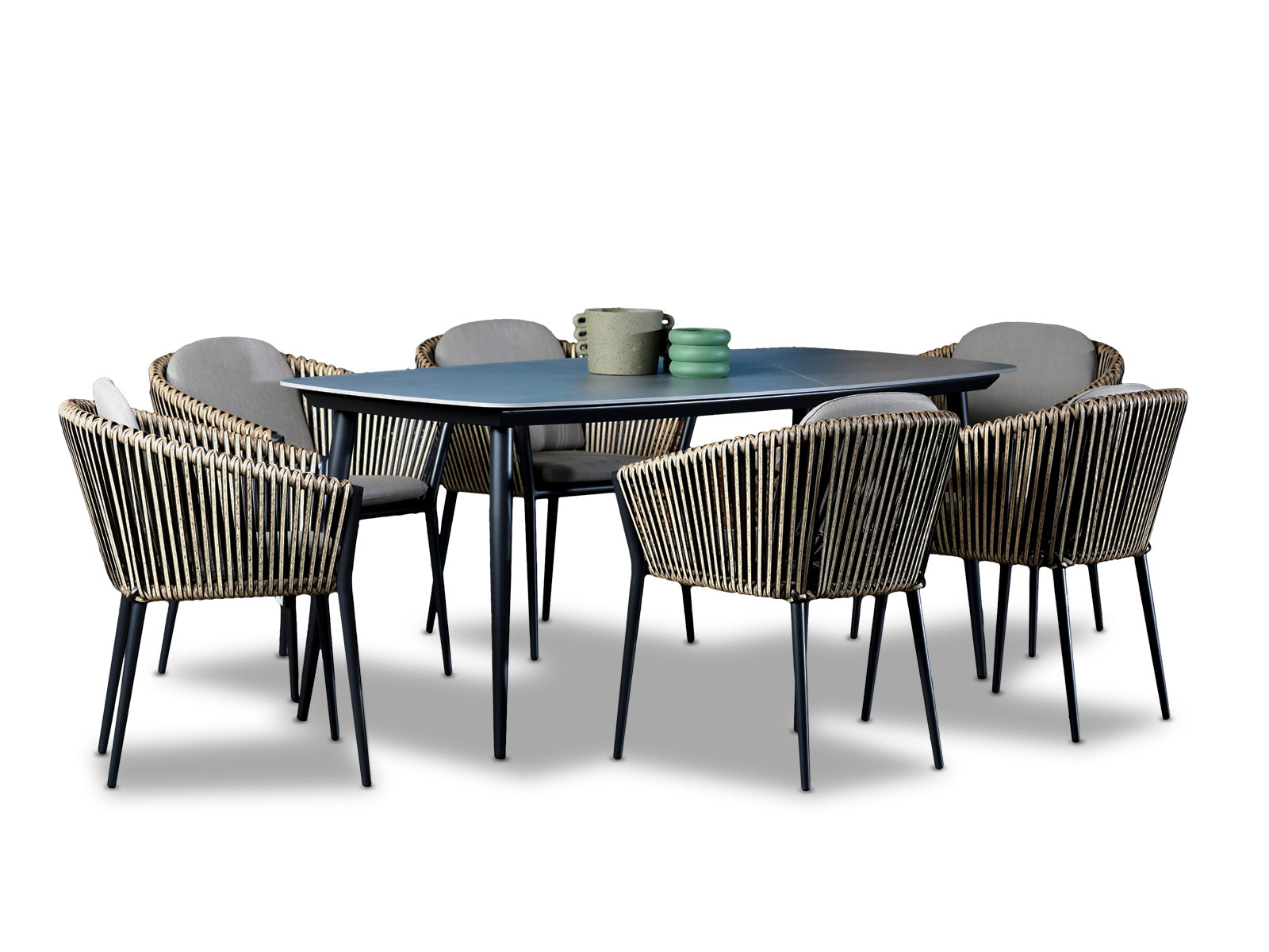 Mesa Comedor + 6 Sillas Muses Outdoor Rectangular