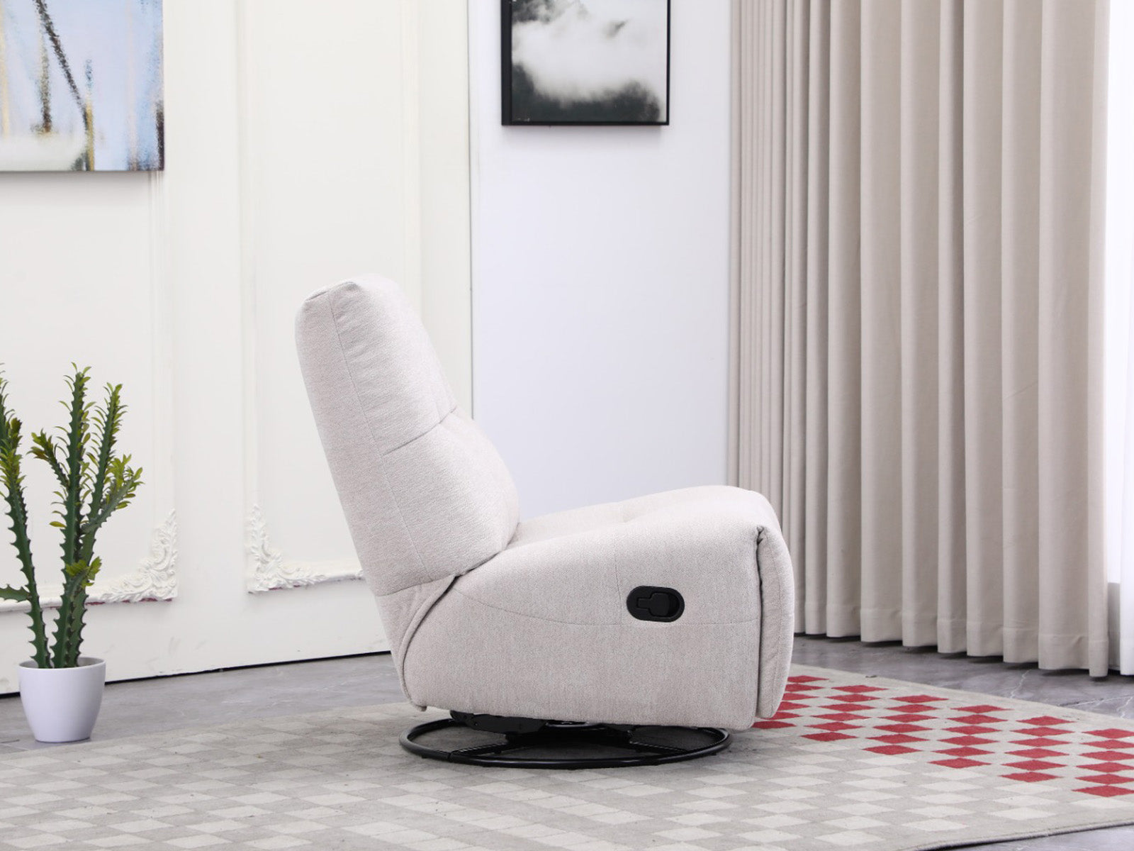 Recliner Nook Giratorio #Color_Beige"1072"