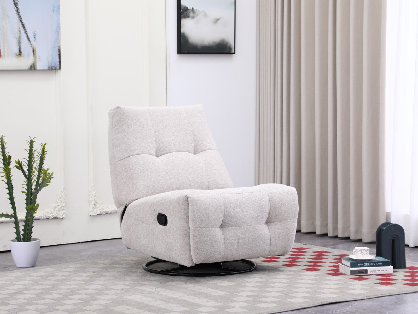 Recliner Nook Giratorio #Color_Beige"1072"