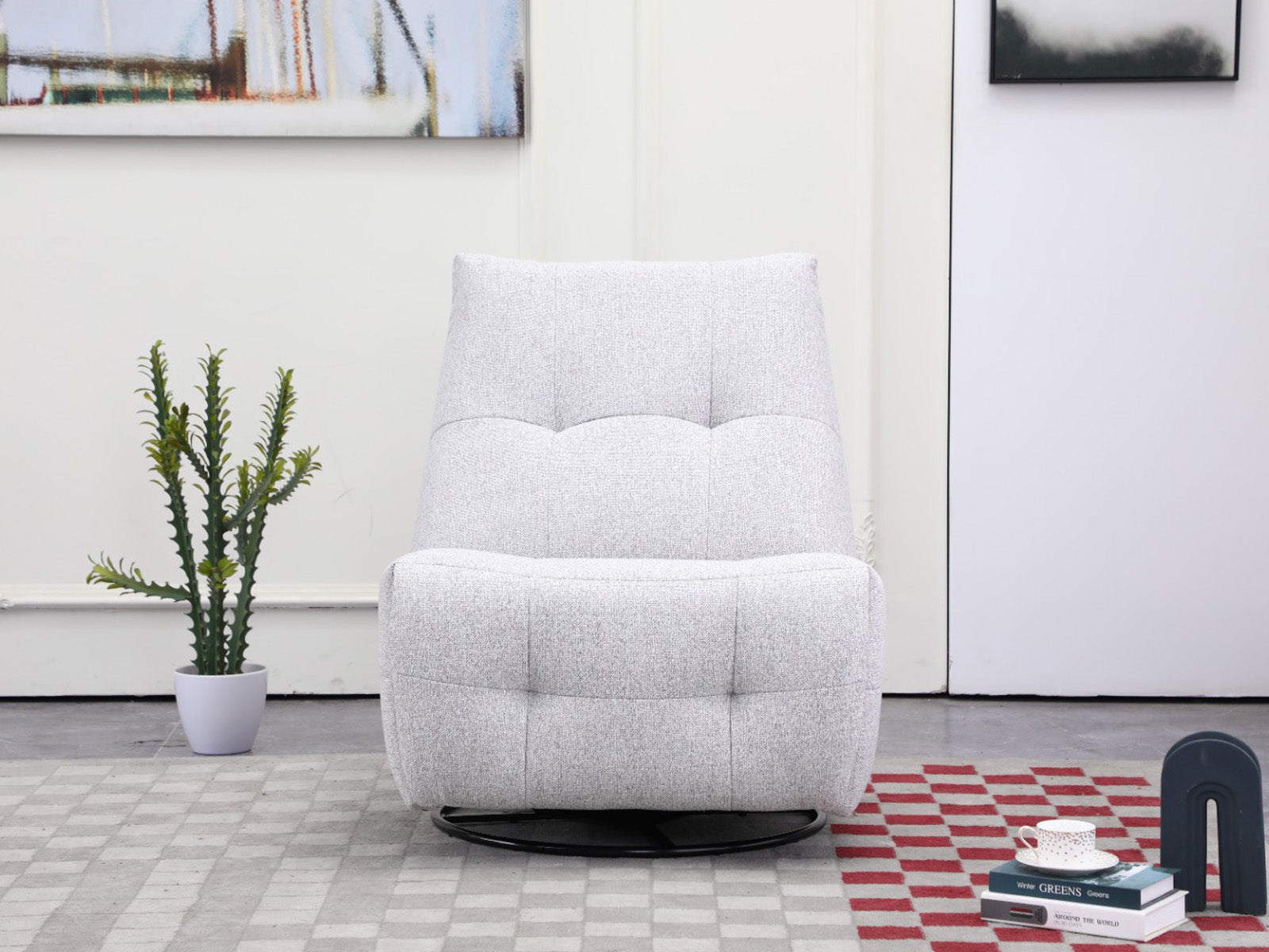 Recliner Nook Giratorio #Color_Beige"1141"