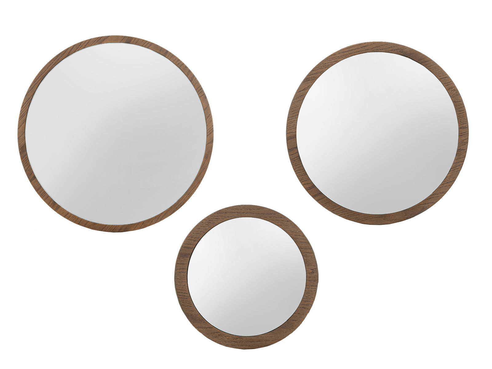 Espejo Circular French Set x3 Moka