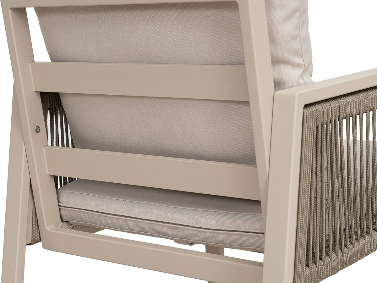 Mesa Comedor Outdoor Alin Cuadrada V2 + 4 Sillas