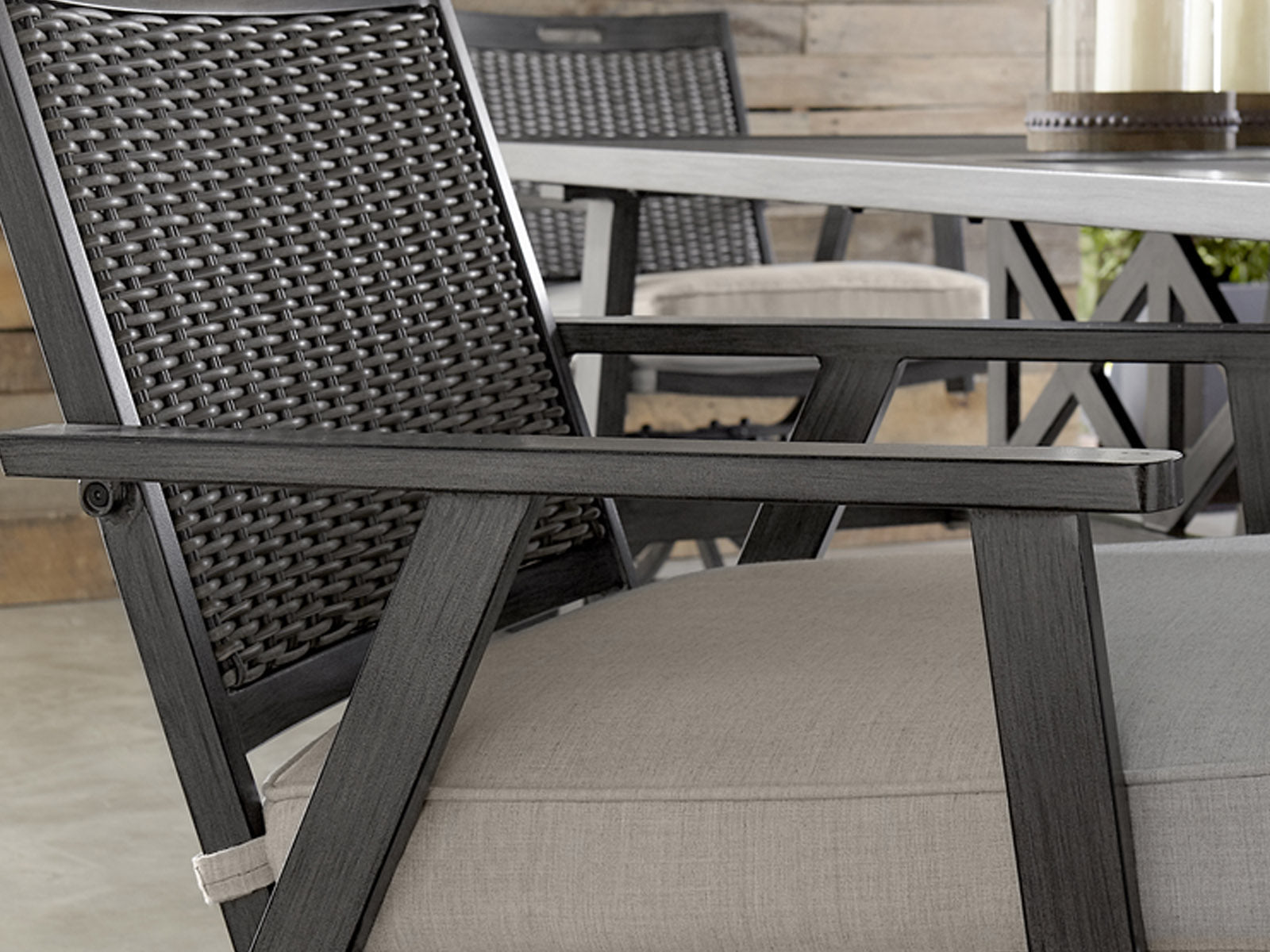 Mesa Comedor Addisson Outdoor + 8 Butacas Gris