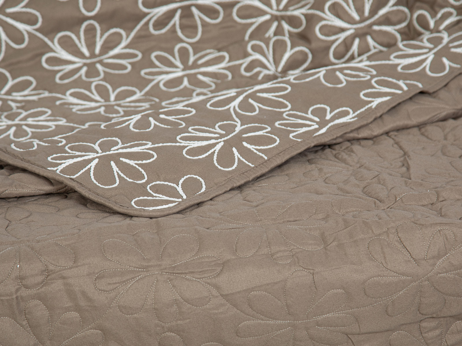 Cubrecama Splendor #Diseño_Café con Flores