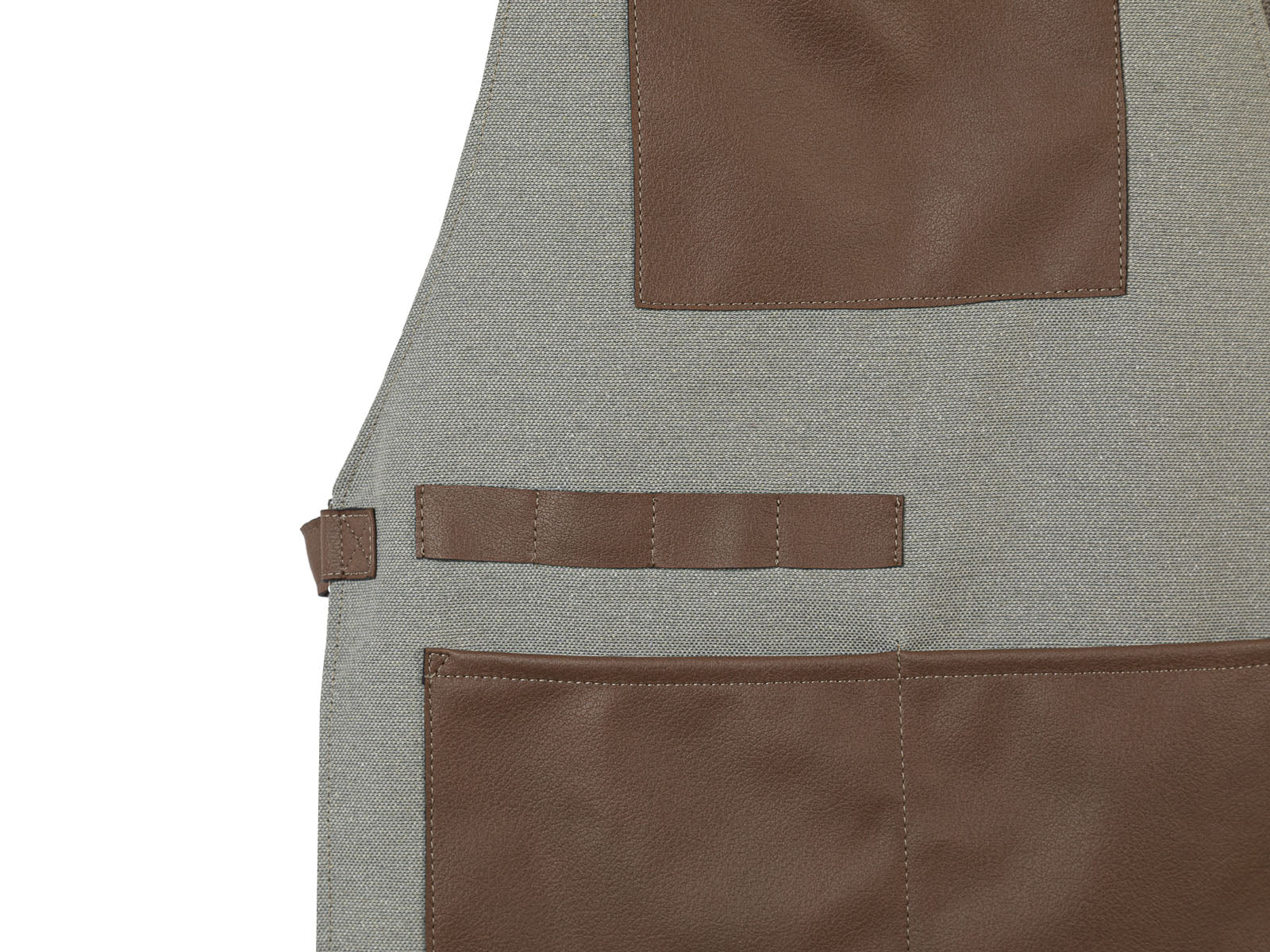Delantal Colineal C/Gris y Cafe