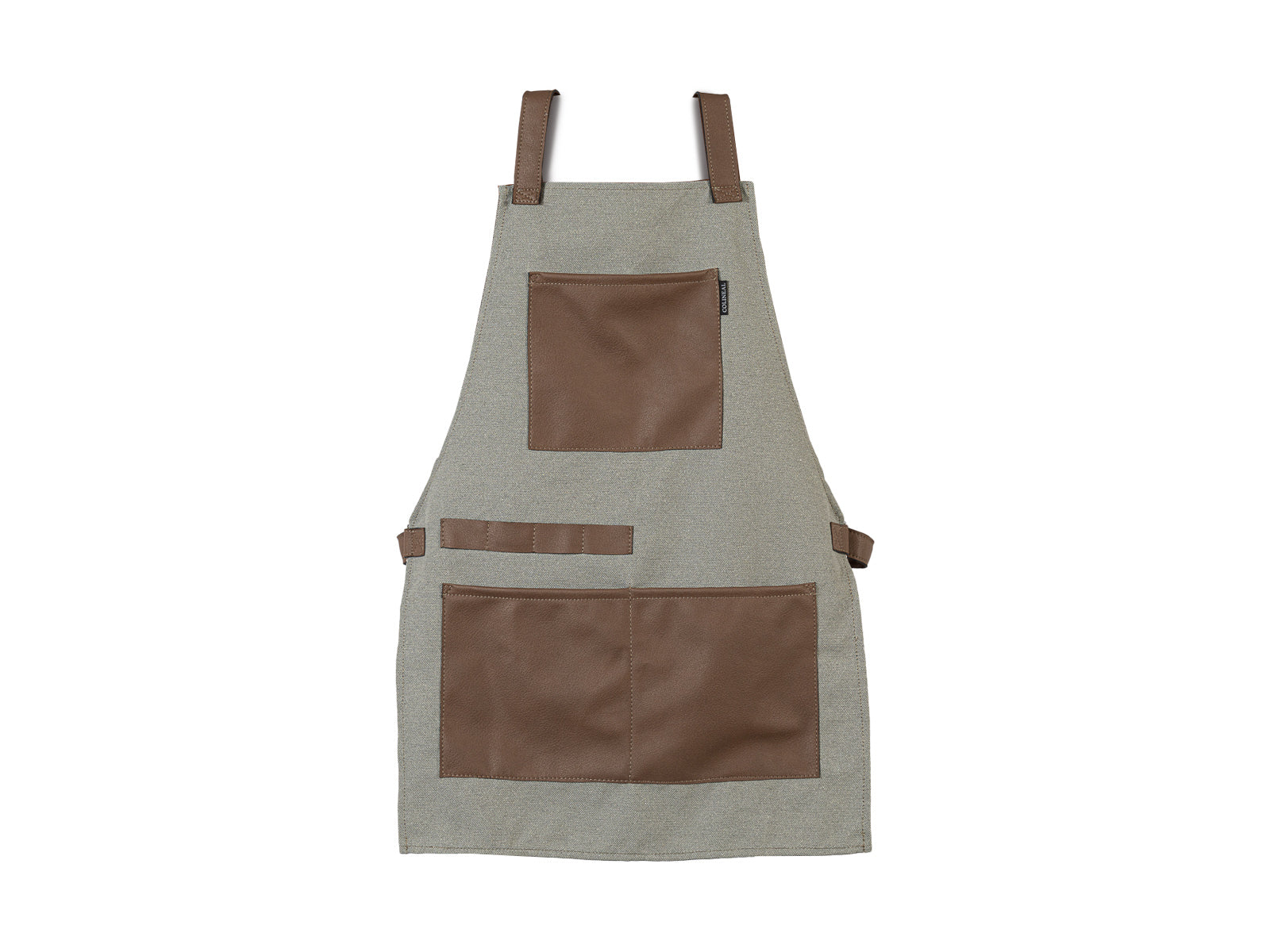 Delantal Colineal C/Gris y Cafe