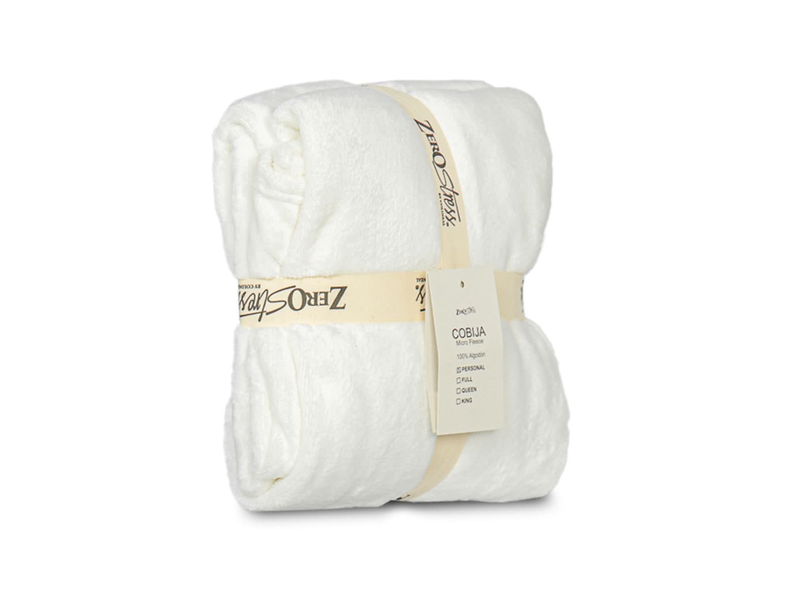 Cobija Microfleece Trenza  #Color_Blanca