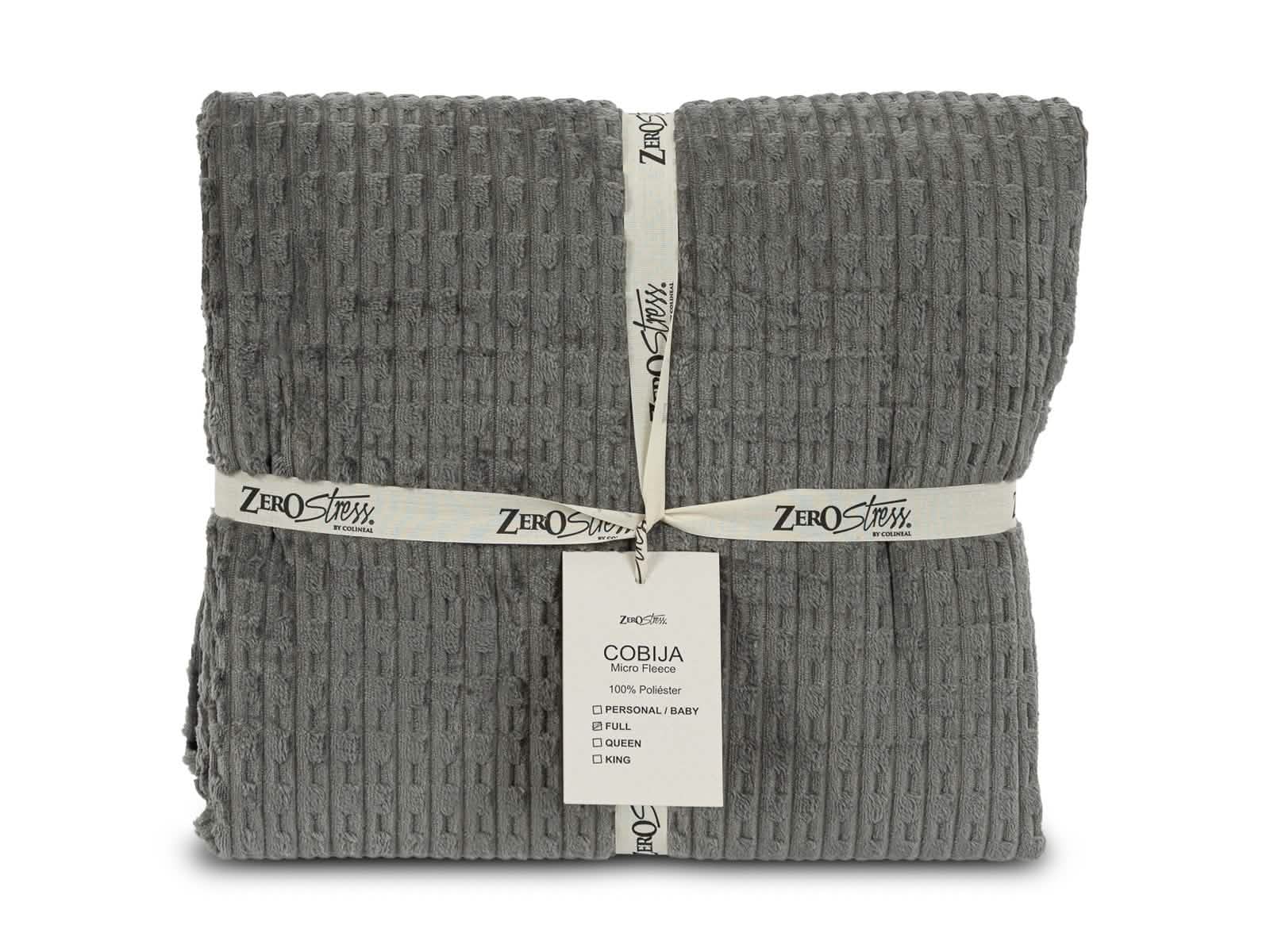 Cobija Glam Microfleece King #Color_Stripped Gray