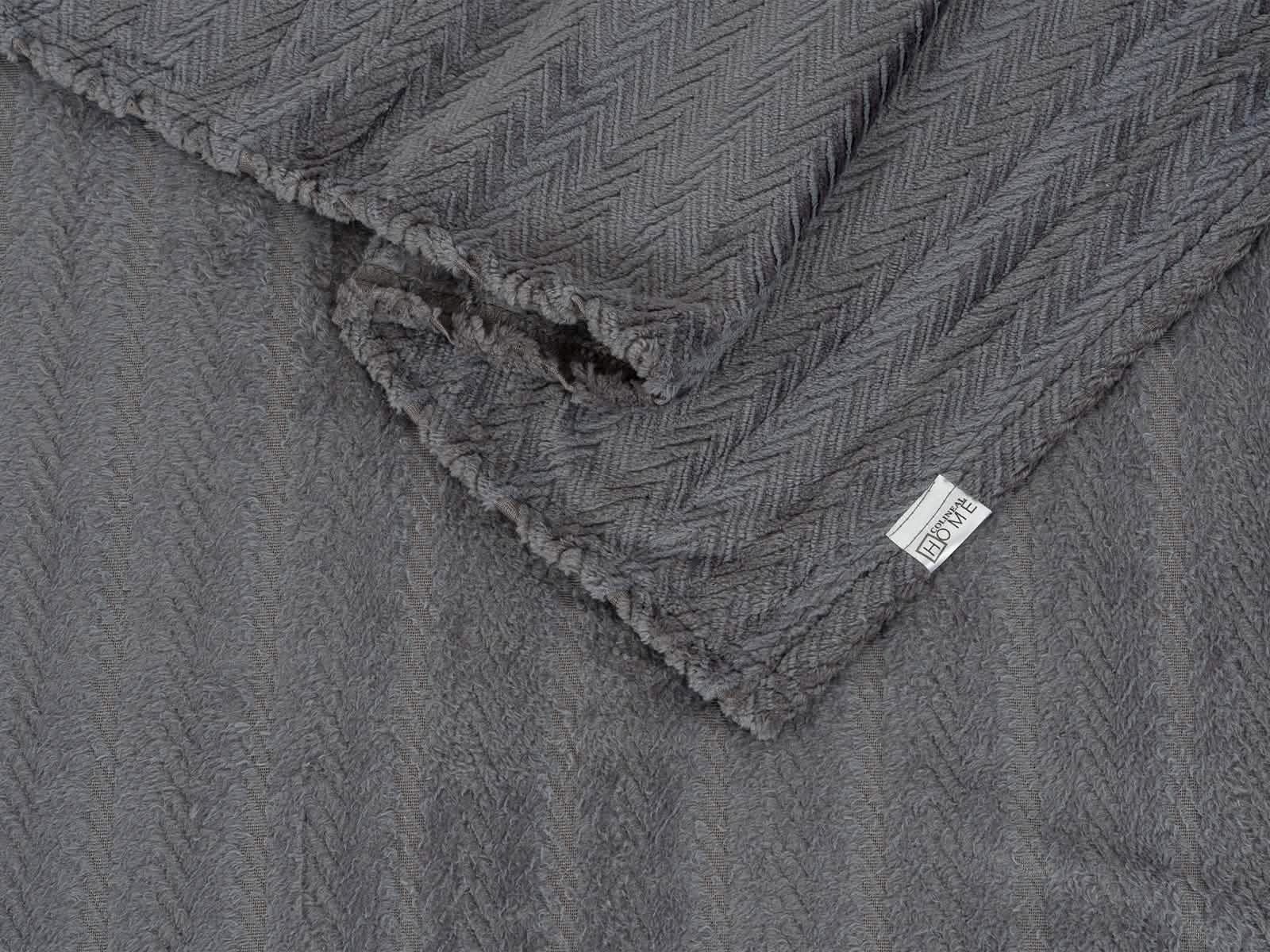 Cobija Microfleece Trenza  #Color_SteelBlue