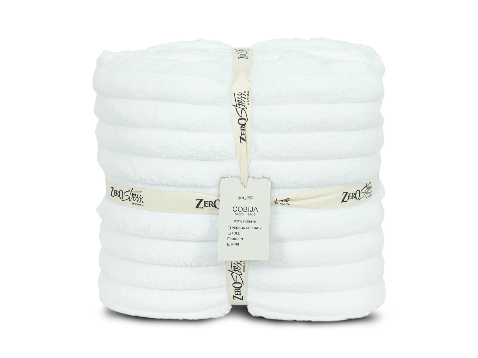 Cobija Glam Microfleece King #Color_WhiteRibbed