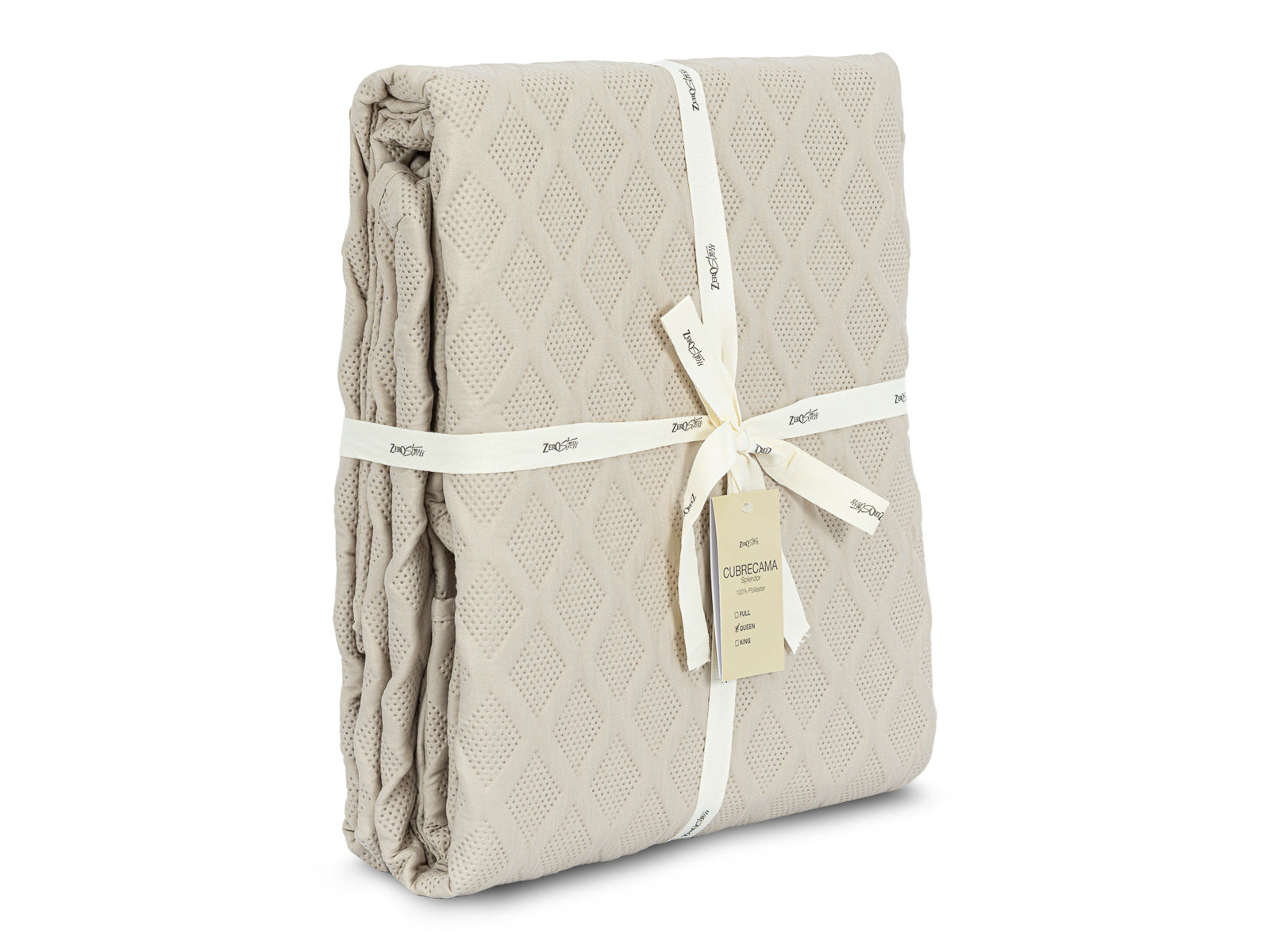 Cubrecama Splendor #Diseño_Beige Pinsonic