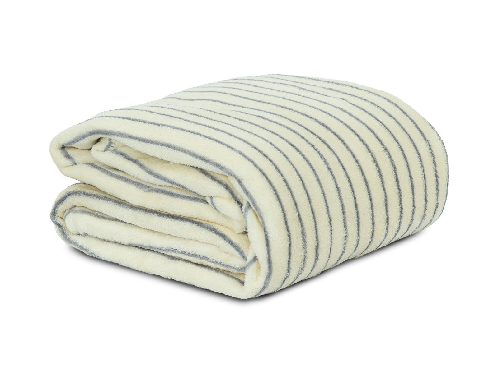 Cobija Glam Microfleece Full #Color_WhiteGrayStripes