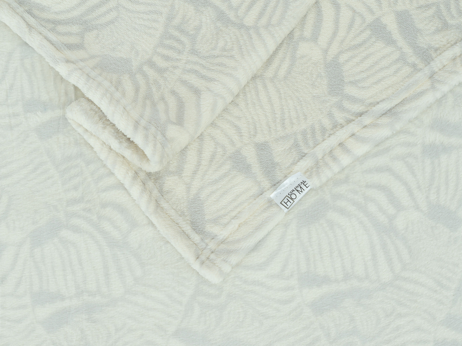 Cobija Microfleece Trenza  #Color_GrayWhiteZebra