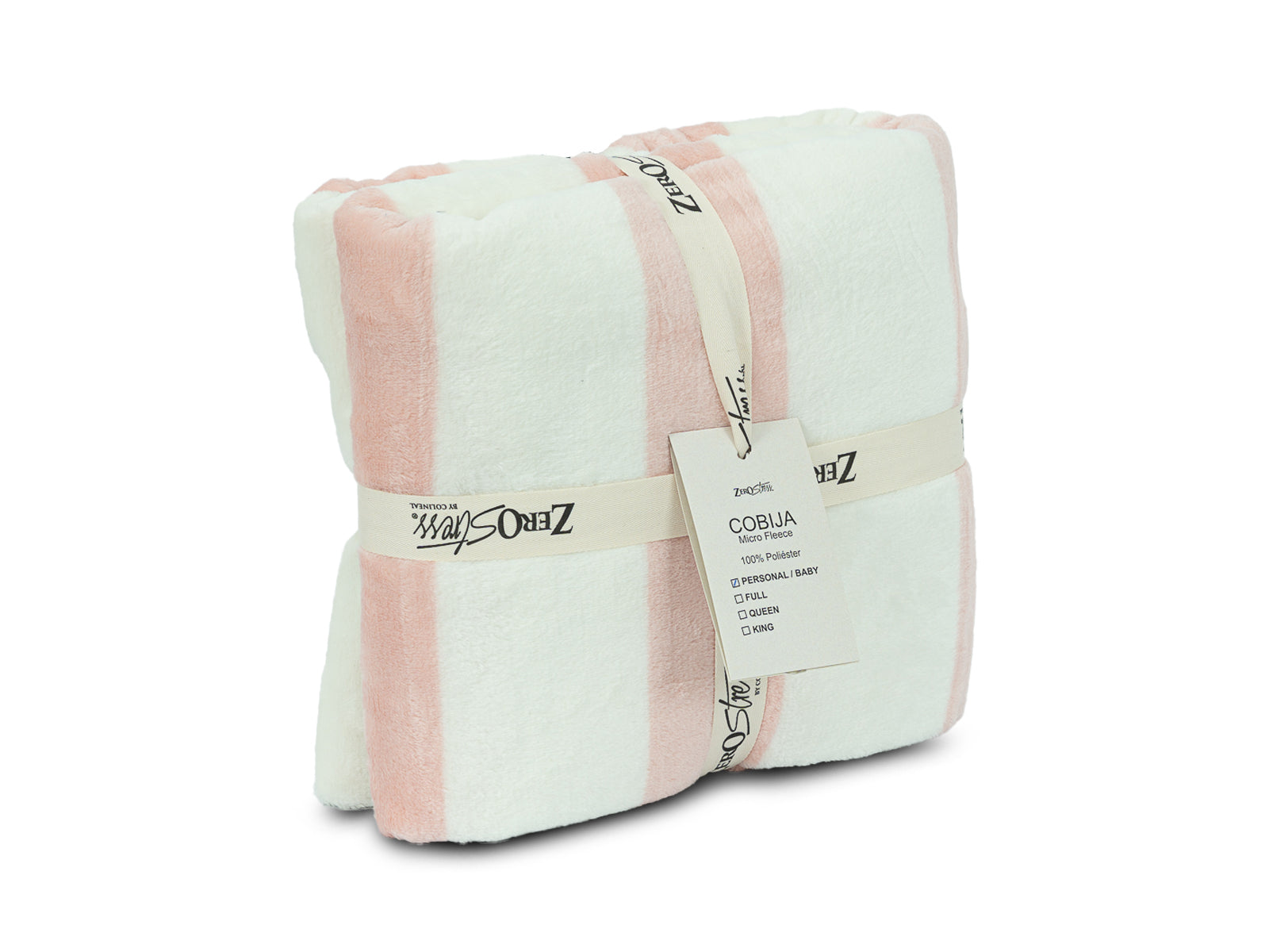 Cobija Glam Microfleece Baby #Color_WhitePinkLines