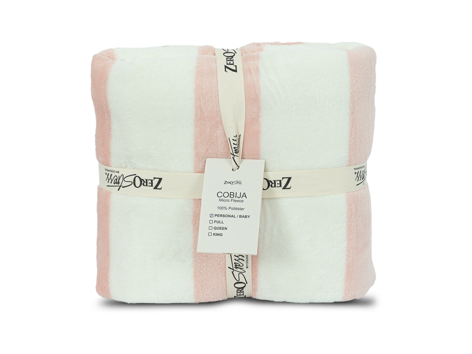 Cobija Glam Microfleece Baby #Color_WhitePinkLines