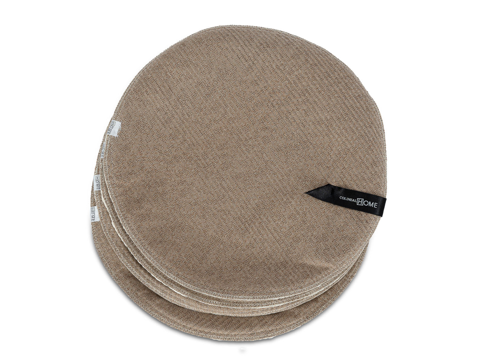Set x4 Individuales Circulares Terra Beige Cafe